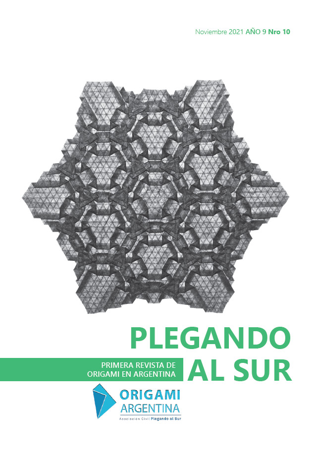 Tapa de la revista «Plegando al Sur» Nº 10, publicada por Origami Argentina