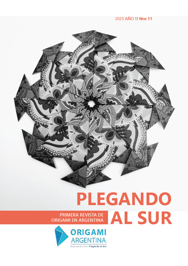 Tapa de la revista «Plegando al Sur» Nº 11, publicada por Origami Argentina
