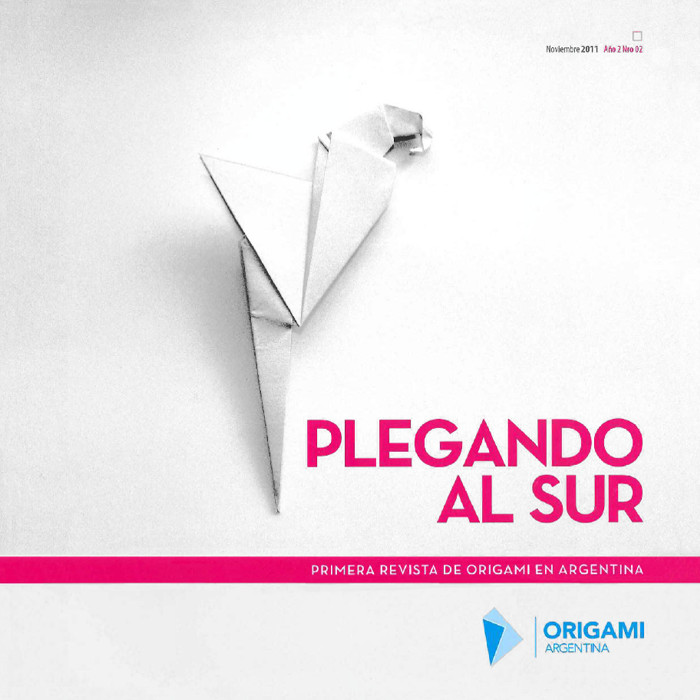 Tapa de la revista «Plegando al Sur» Nº 2, publicada por Origami Argentina
