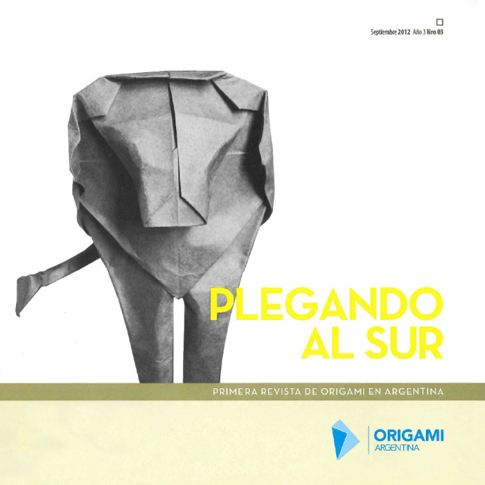 Tapa de la revista «Plegando al Sur» Nº 3, publicada por Origami Argentina