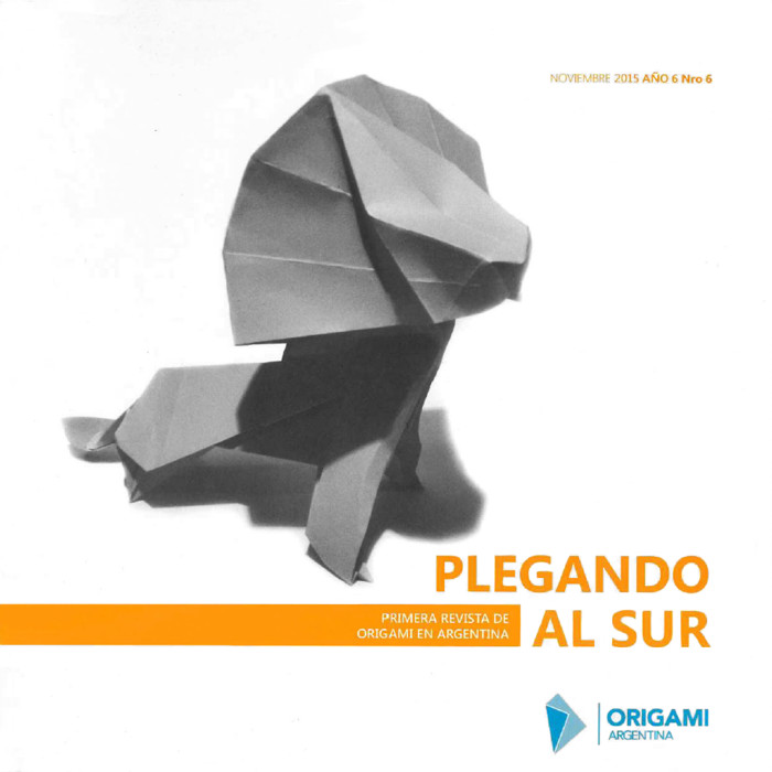 Tapa de la revista «Plegando al Sur» Nº 6, publicada por Origami Argentina
