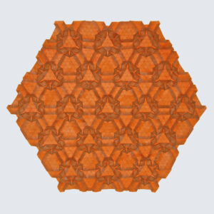 «Anillo triangular», origami teselado de Miguel Gañán
